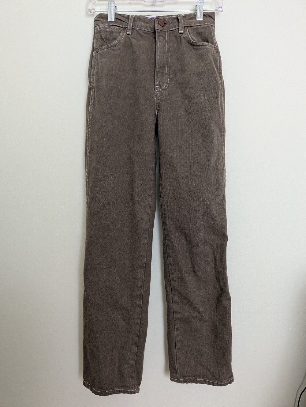 Reformation Cowboy High Rise Straight Jeans Kalamata Olive Green Size 24